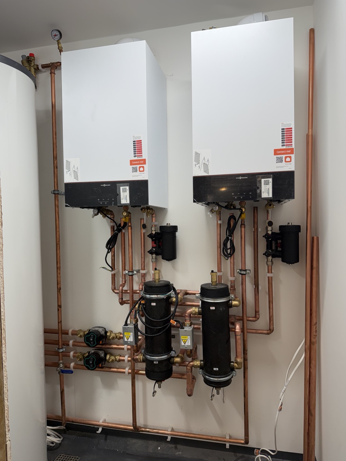 Twin Viessmann Cascade Plant Room